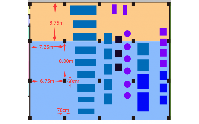 深模新工廠示意圖，設(shè)備多，空間少